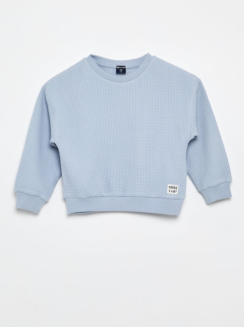 Jogging-Set im Waffel-Look – 2-teilig Bleu - Kiabi