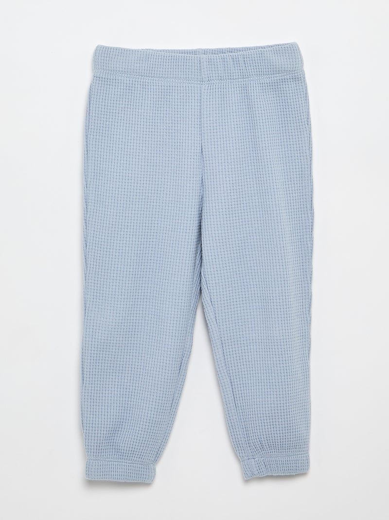 Jogging-Set im Waffel-Look – 2-teilig Bleu - Kiabi