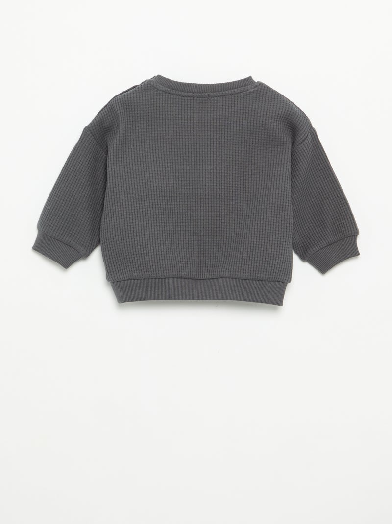 Jogging-Set im Waffel-Look – 2-teilig Gris - Kiabi