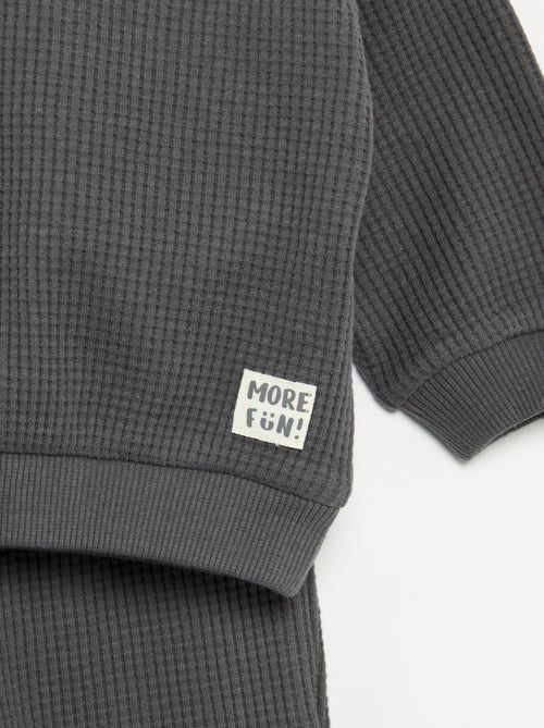 Jogging-Set im Waffel-Look – 2-teilig - Kiabi