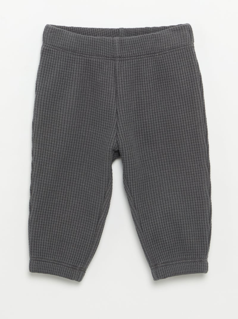 Jogging-Set im Waffel-Look – 2-teilig Gris - Kiabi