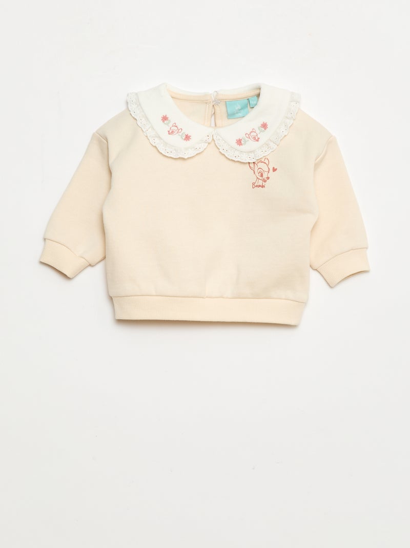 Jogging-Set Sweatshirt + Hose + Lätzchen 'Marie' 'Disney' - 3-teilig Rosa - Kiabi