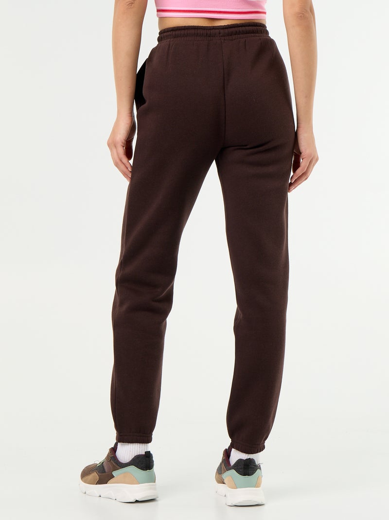 Jogging sportivo a vita normale Marrone - Kiabi