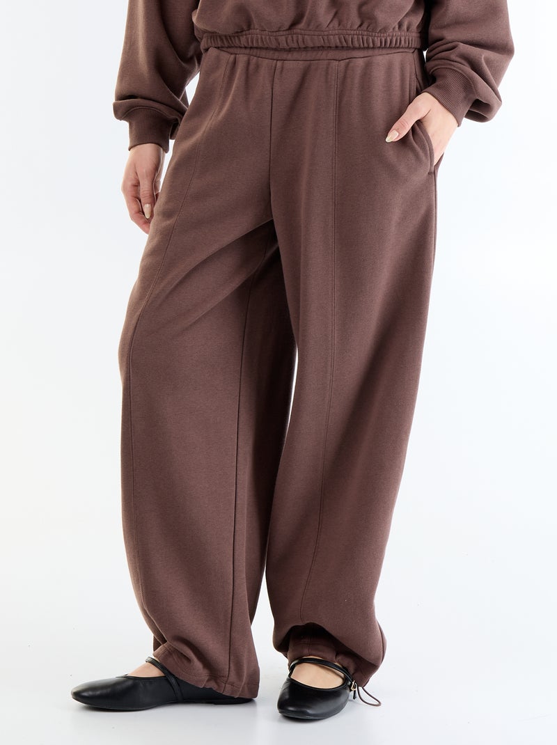 Jogging sportivo ampio Marrone - Kiabi