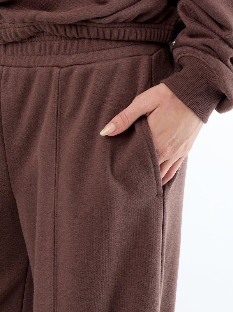 Jogging sportivo ampio Marrone - Kiabi