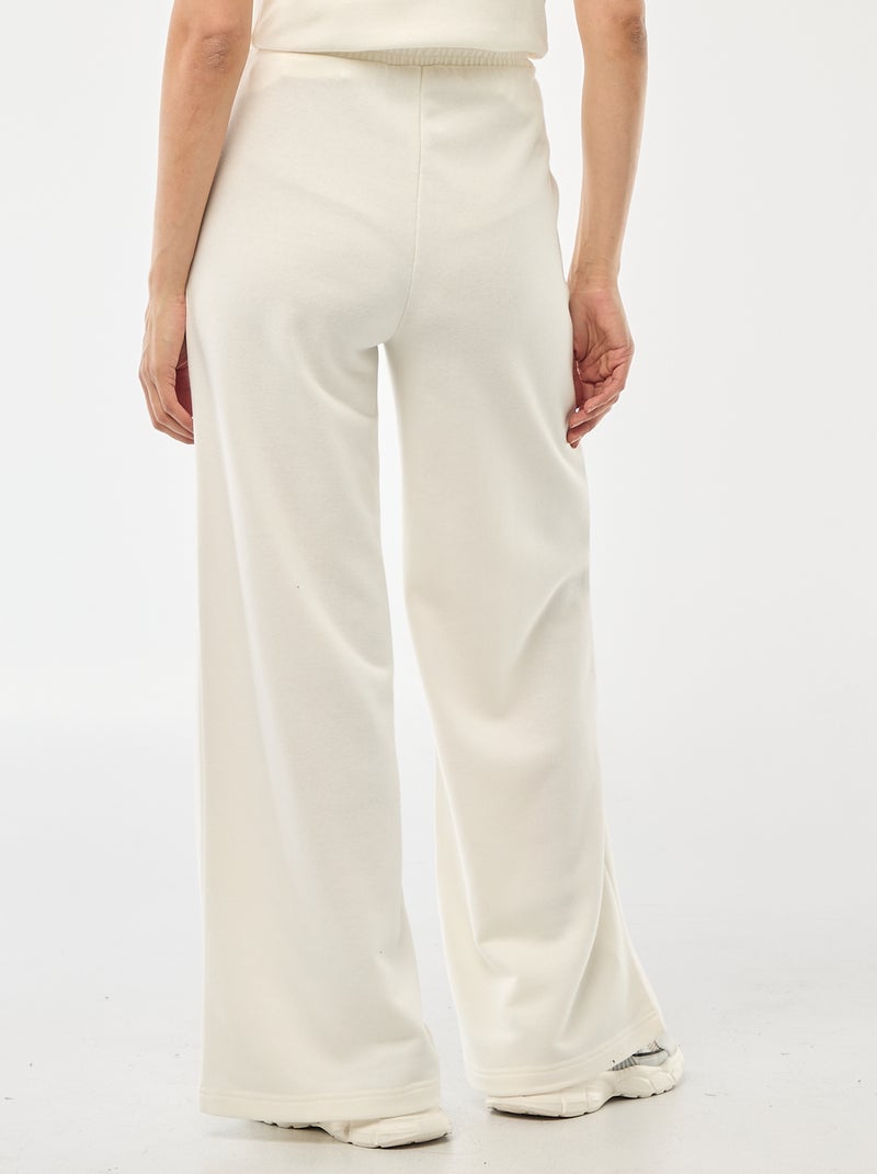 Jogging uni en coton Blanc - Kiabi