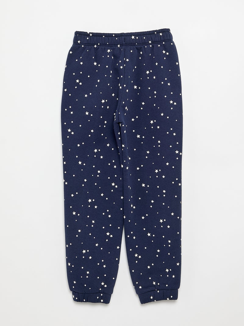 Jogginghose aus angerautem Molton Blau - Kiabi