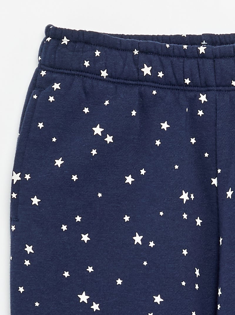 Jogginghose aus angerautem Molton Blau - Kiabi