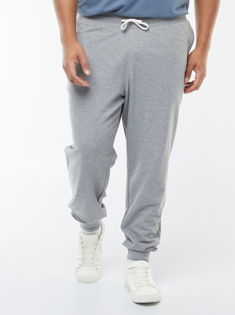 Jogginghose aus angerautem Sweatstoff, uni Grau - Kiabi