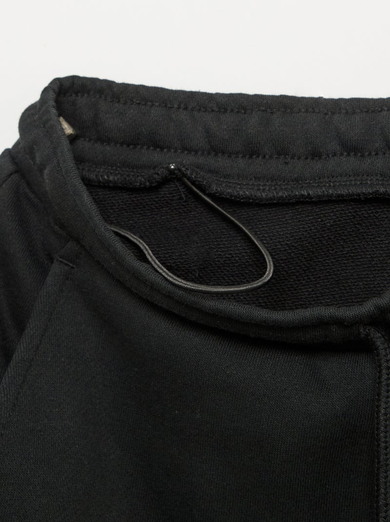 Jogginghose aus leichtem Sweatstoff mit weitem Schnitt - einfach anzuziehen Noir - Kiabi