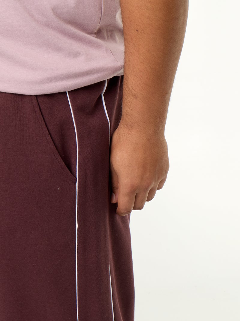 Jogginghose mit Kontraststreifen Violet - Kiabi