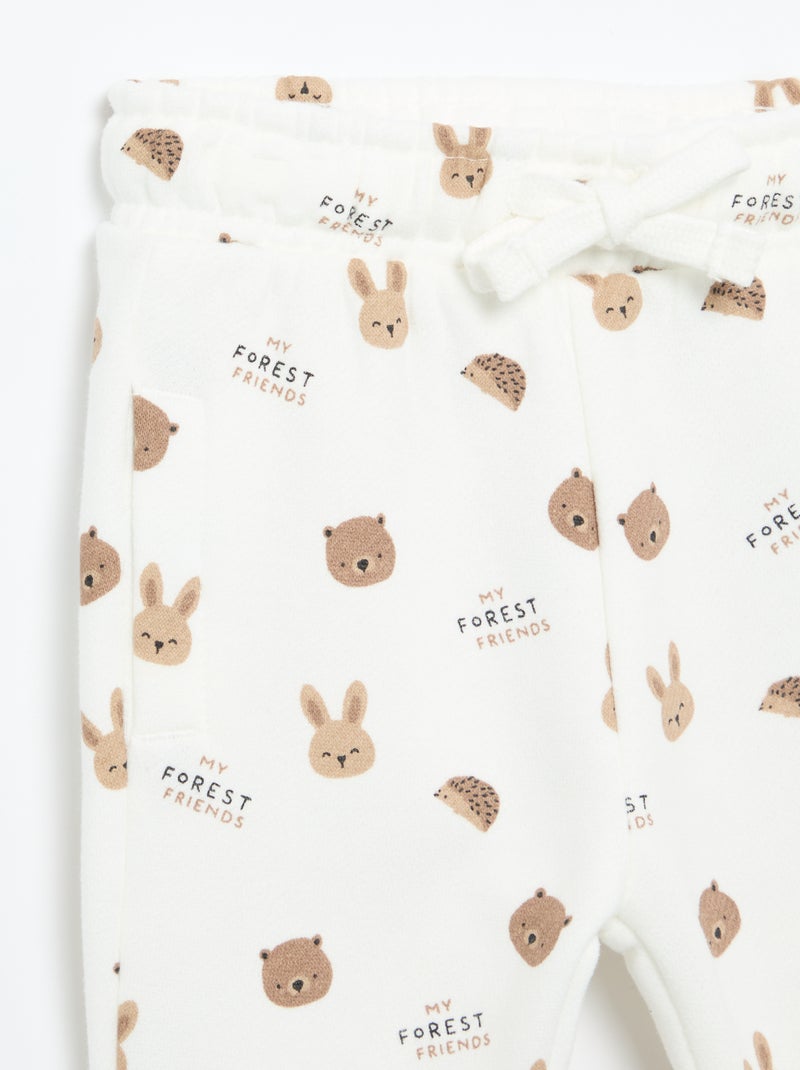 Jogginghose mit Muster Beige - Kiabi