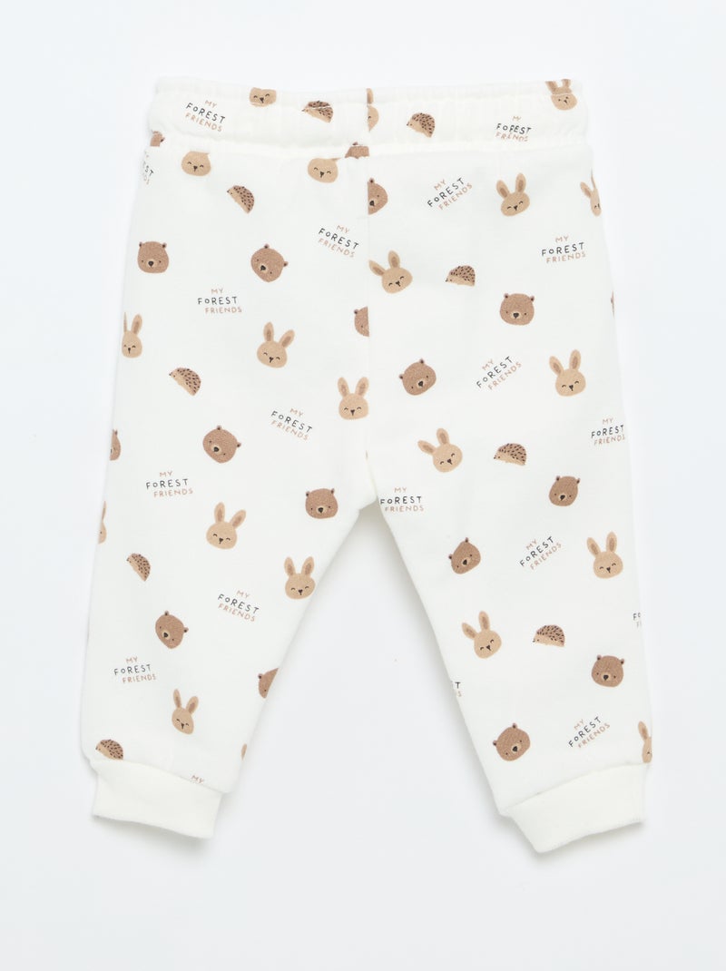 Jogginghose mit Muster Beige - Kiabi
