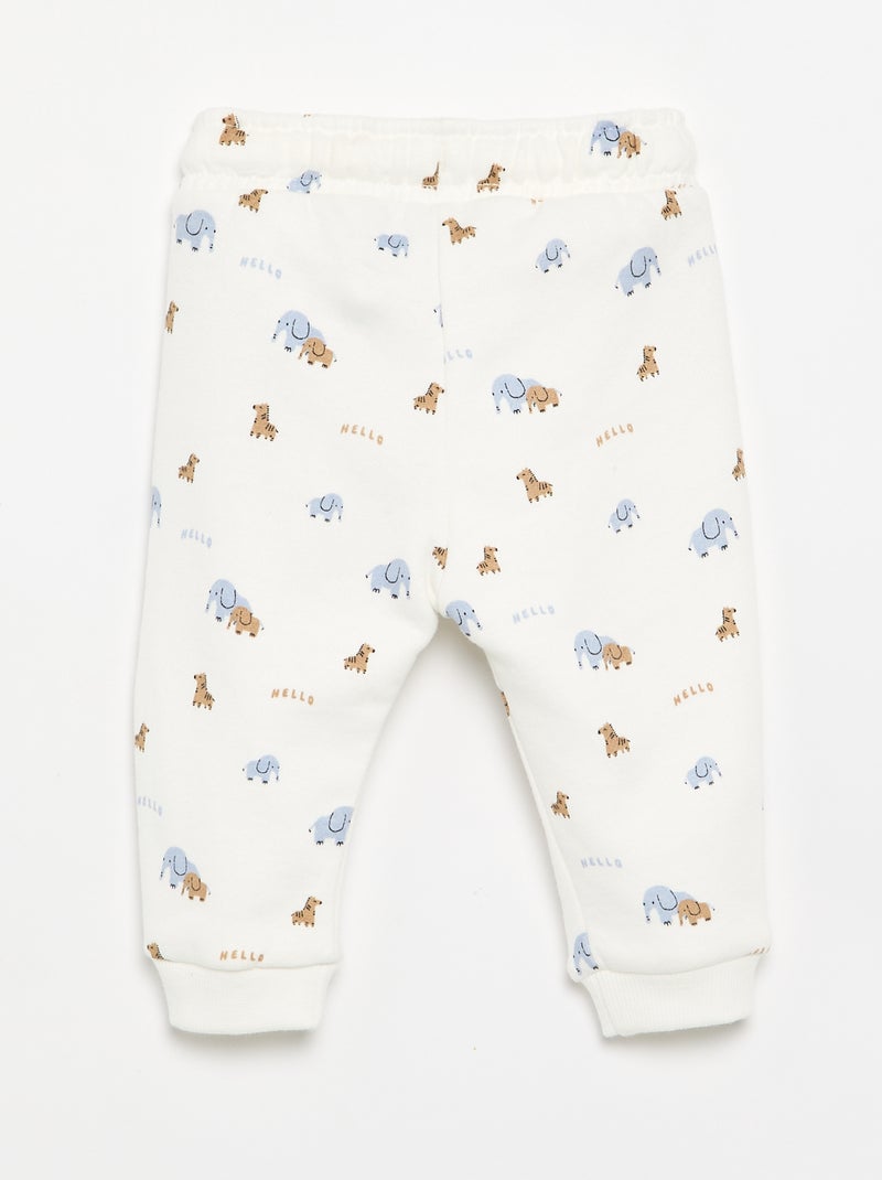 Jogginghose mit Muster Beige - Kiabi