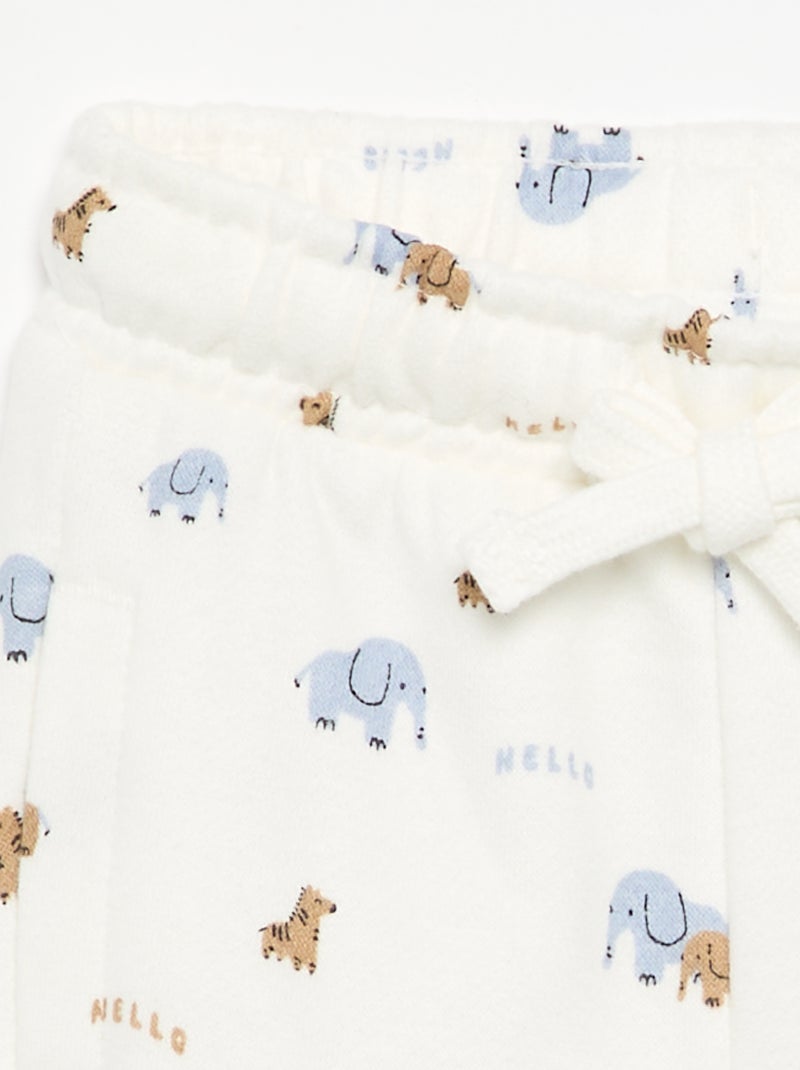 Jogginghose mit Muster Beige - Kiabi
