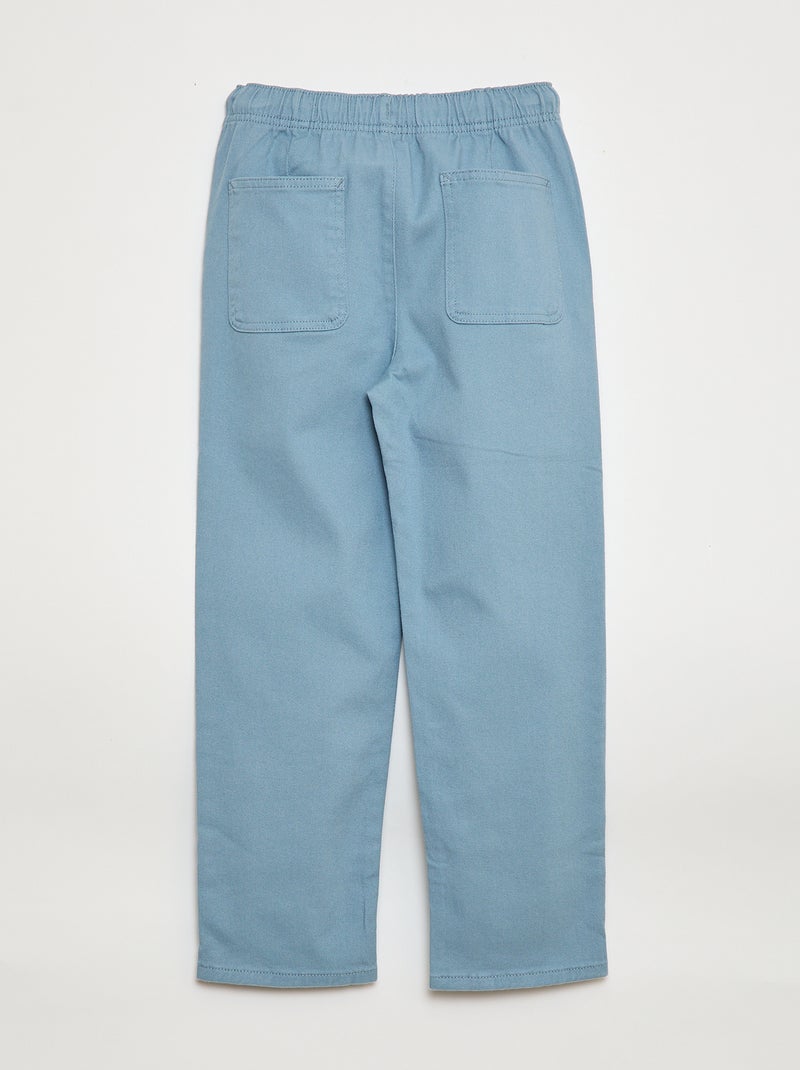 Jogpant avec cordons de serrage Bleu - Kiabi