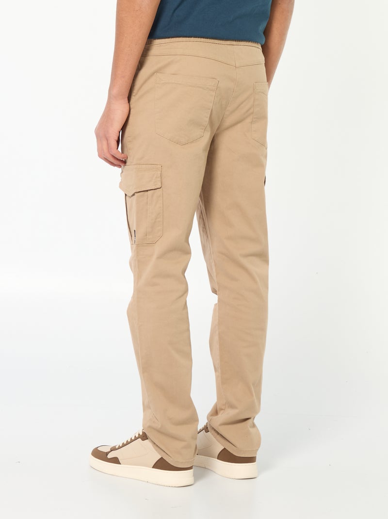 Jogpant avec poches à rabat Beige - Kiabi