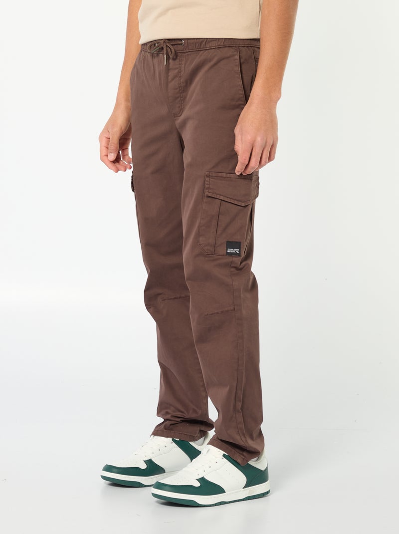 Jogpant avec poches à rabat Marron - Kiabi