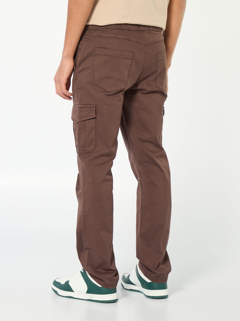 Jogpant avec poches à rabat Marron - Kiabi