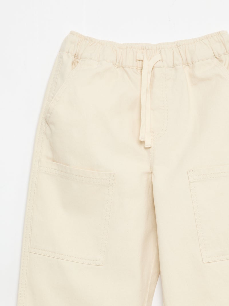 Jogpant avec poches plaquées latérales Beige - Kiabi