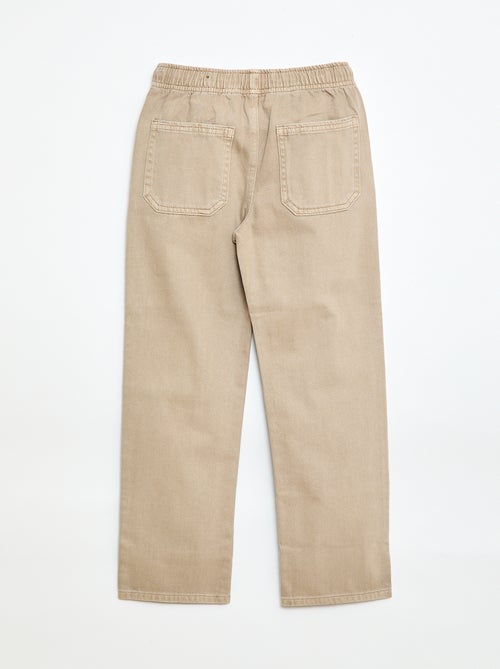 Jogpant avec taille élastiquée avec liens de serrage - Kiabi