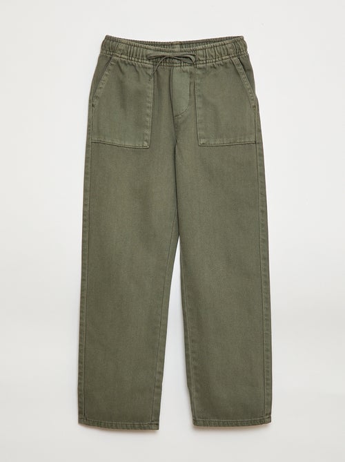 Jogpant avec taille élastiquée avec liens de serrage - Kiabi