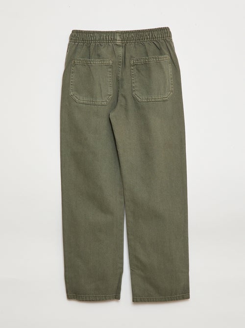 Jogpant avec taille élastiquée avec liens de serrage - Kiabi