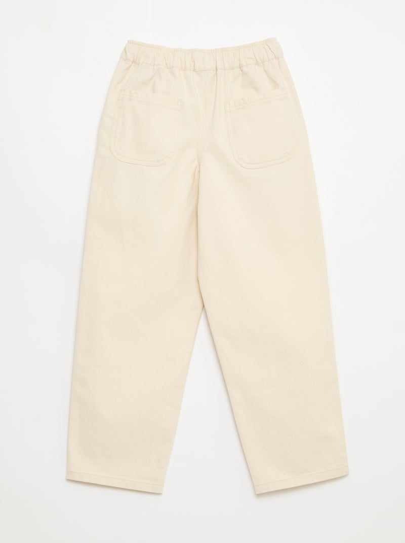 Jogpant con tasche applicate laterali Beige - Kiabi