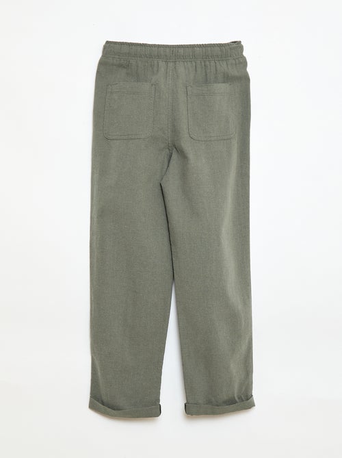 Jogpant en lin mélangé - Kiabi