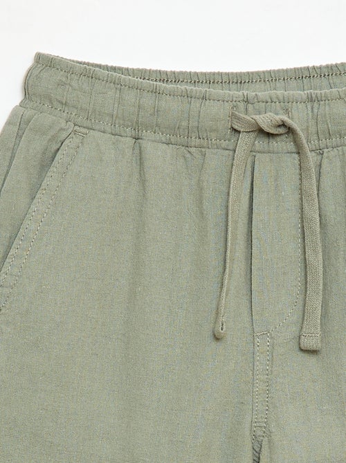 Jogpant en lin mélangé - Kiabi