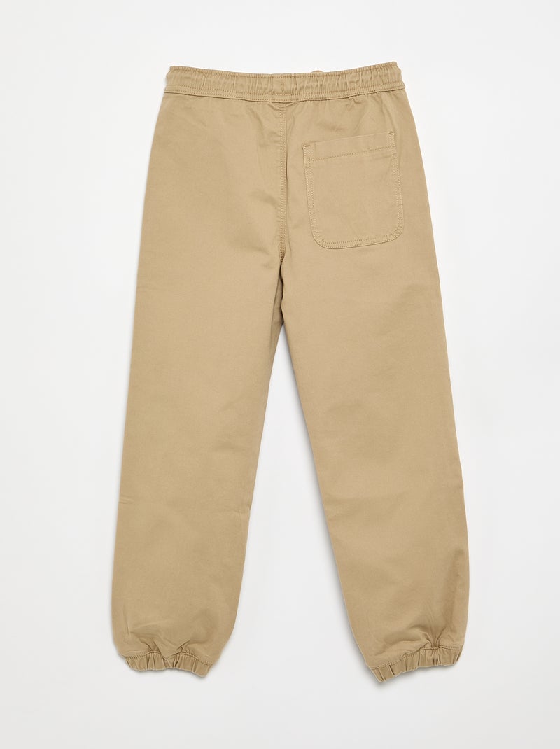 Jogpant mit Kordelzug Beige - Kiabi