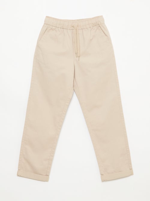 Jogpant uni avec ourlets - Kiabi