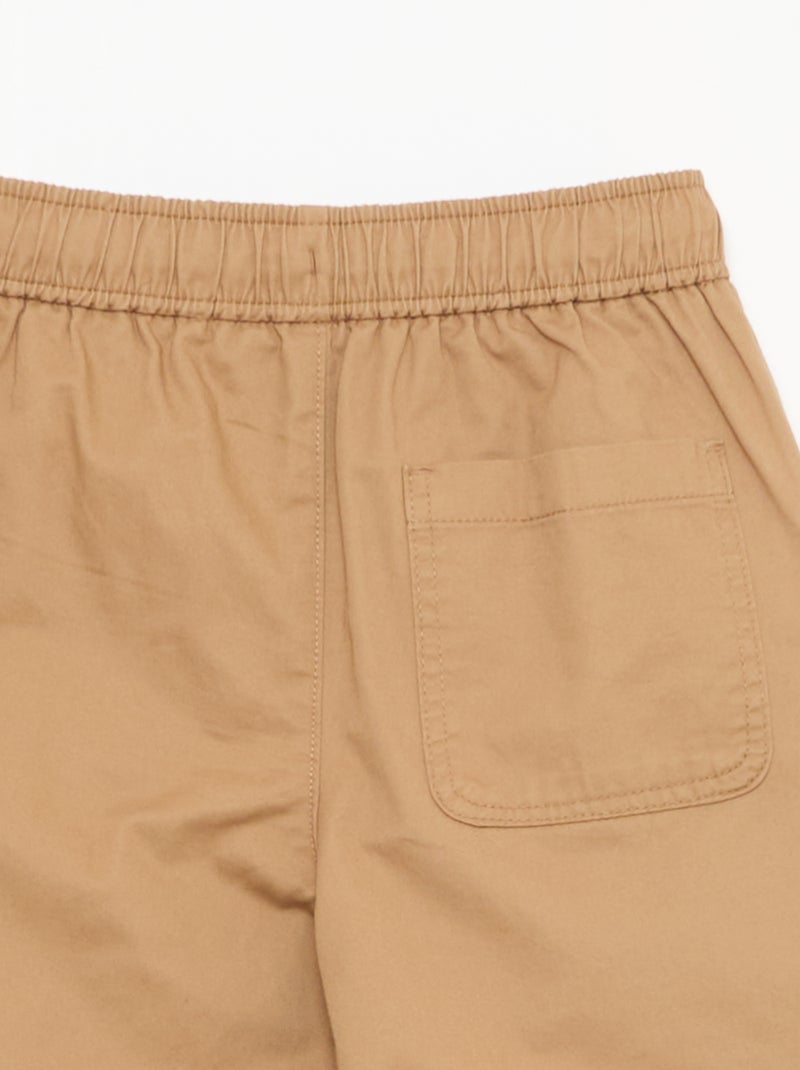 Jogpant uni avec ourlets Beige - Kiabi