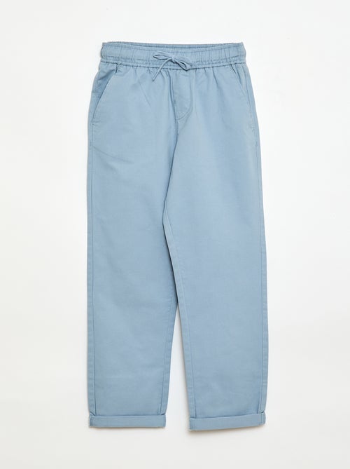Jogpant uni avec ourlets - Kiabi