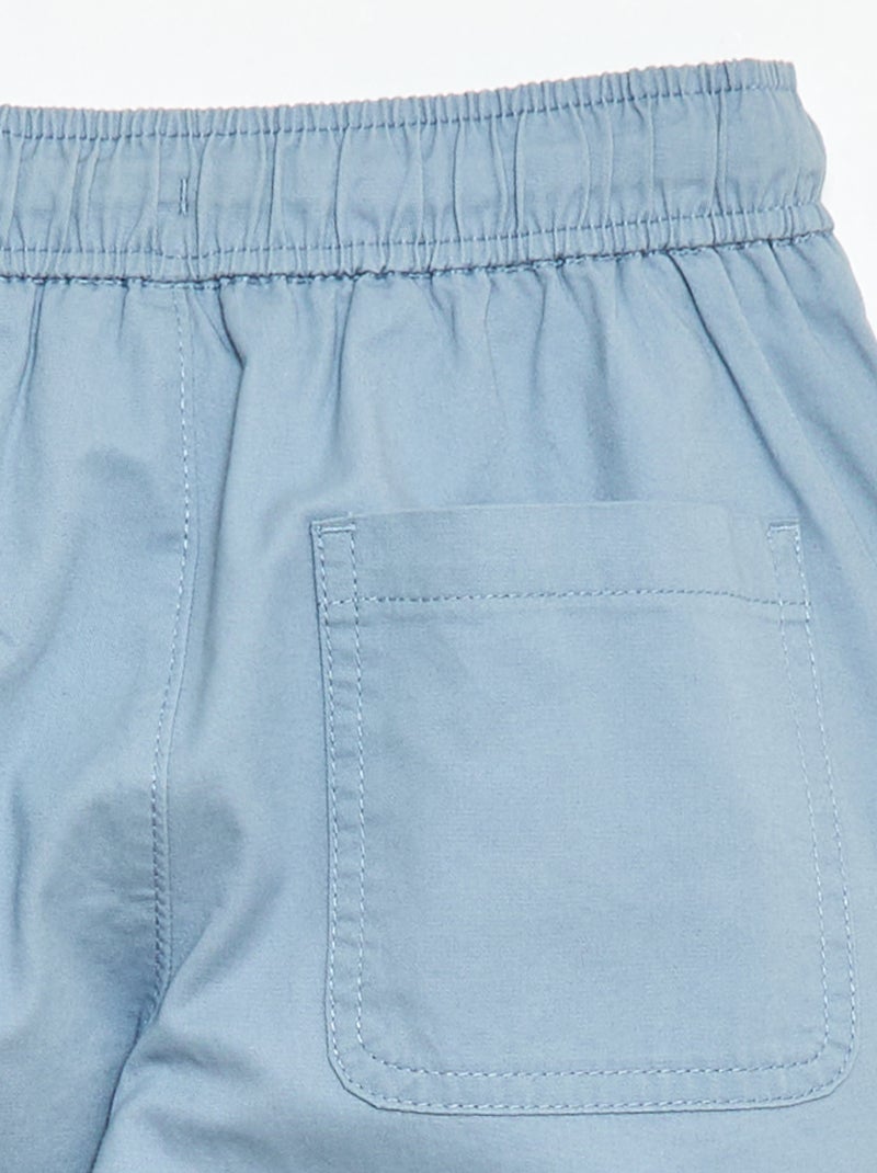 Jogpant uni avec ourlets Bleu - Kiabi