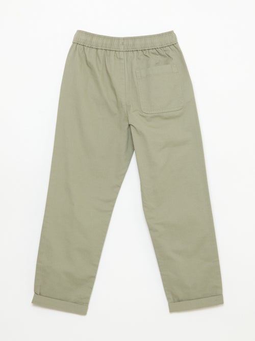 Jogpant uni avec ourlets - Kiabi