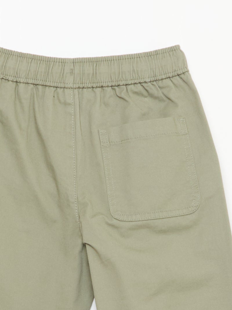 Jogpant uni avec ourlets Vert - Kiabi