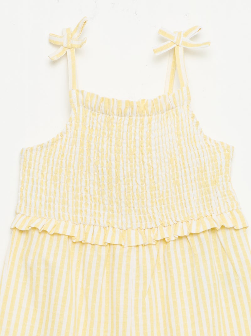 Jumpsuit mit Trägern GELB - Kiabi
