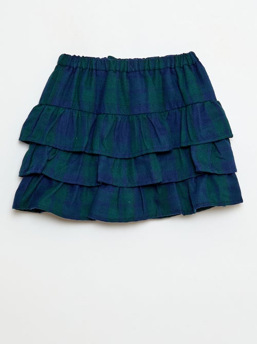 Jupe à carreaux en coton - Kiabi