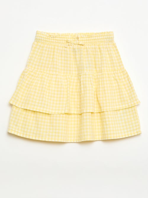 Jupe à volants vichy - Kiabi