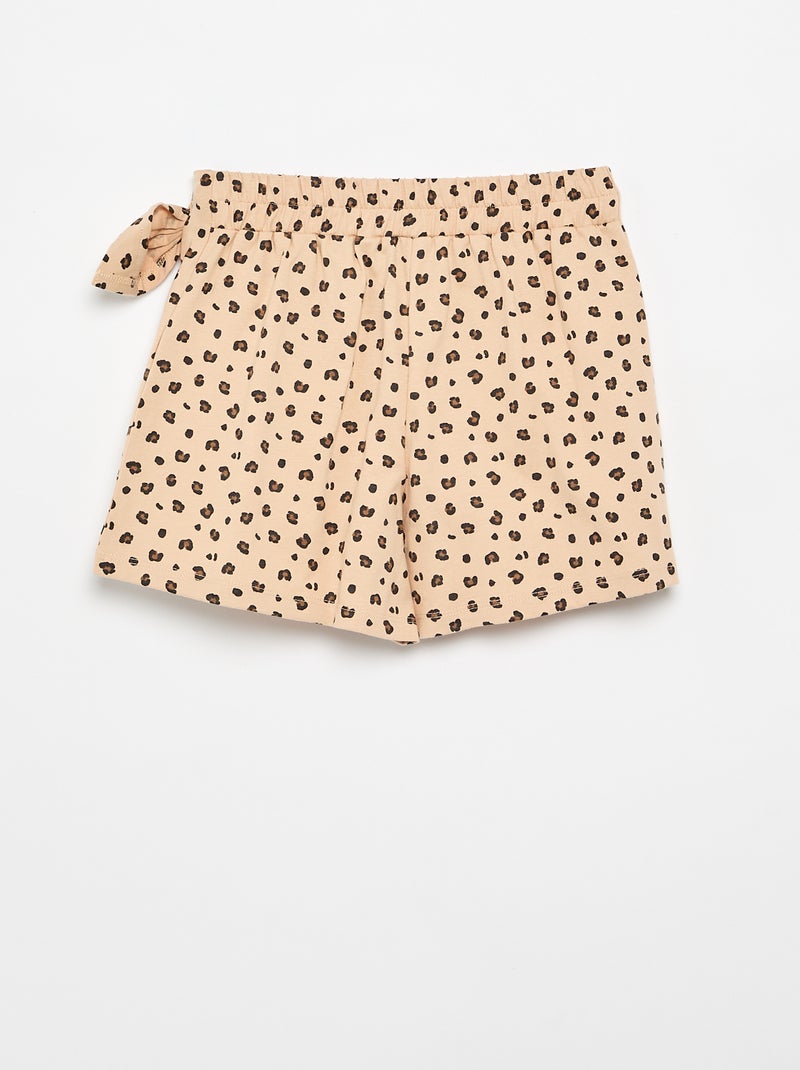 Jupe avec nœud fantaisie Beige - Kiabi