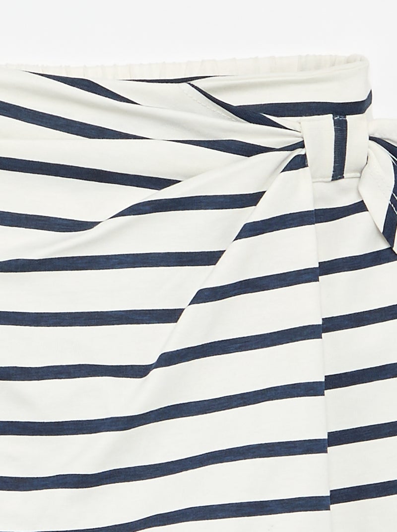 Jupe avec nœud fantaisie Blanc - Kiabi