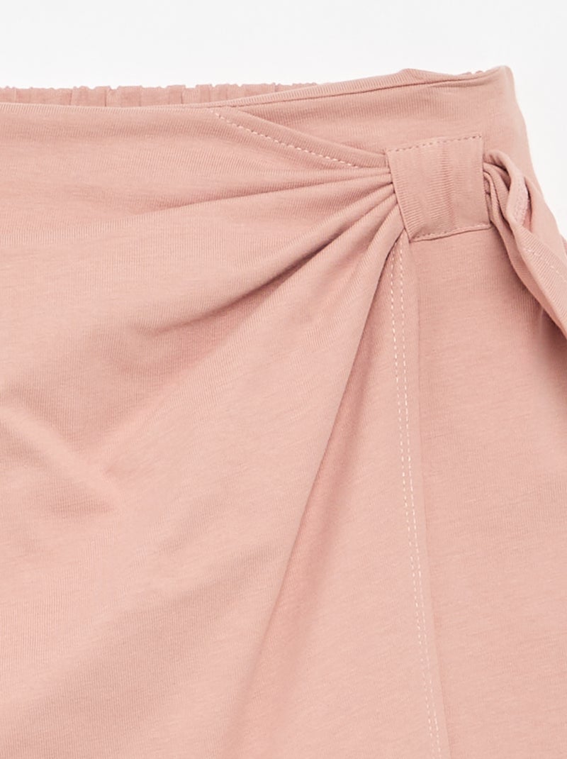 Jupe avec nœud fantaisie Rose - Kiabi