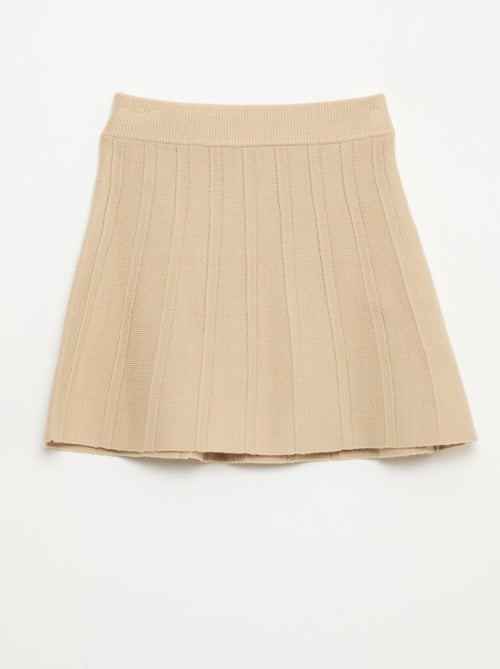 Jupe courte en maille - Kiabi