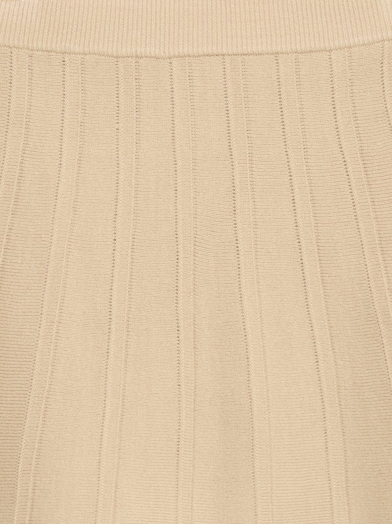 Jupe courte en maille Beige - Kiabi