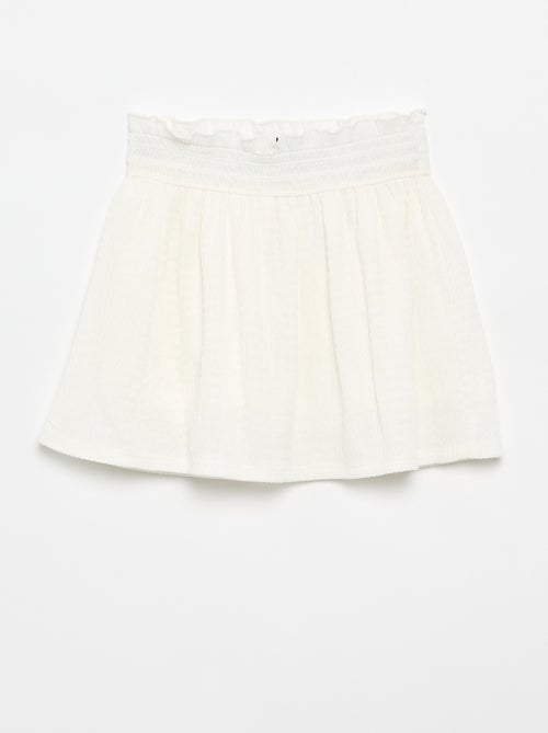 Jupe courte forme patineuse avec short intégré - Kiabi