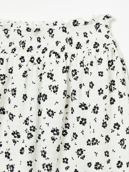 Jupe courte forme patineuse avec short intégré - Kiabi