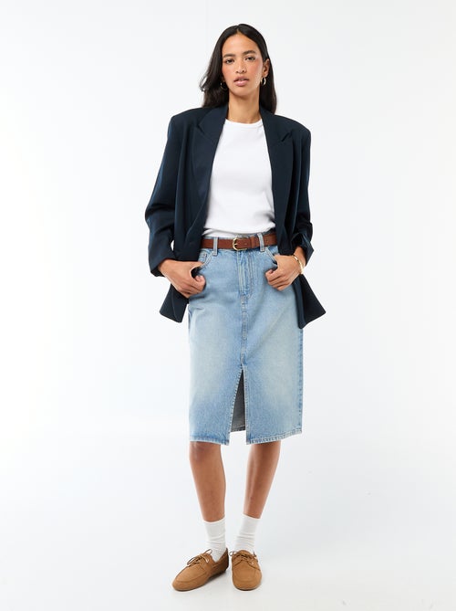 Jupe en denim à 5 poches - Kiabi