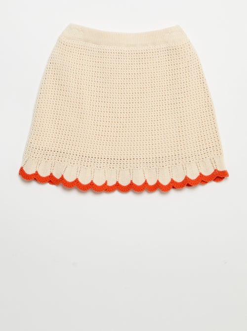 Jupe en tricot finitions ondulées - Kiabi Jupe en tricot finitions ondulées - Kiabi