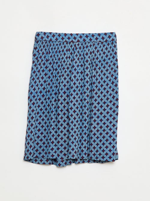 Jupe évasée légère motif wax - Kiabi